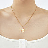 Brass Clear Cubic Zirconia Cute Romantic Cartoon Bear Pendant Necklaces for Holidays QG0958-2
