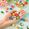 54Pcs 12 Style Food Grade Eco-Friendly Silicone Focal Beads SIL-TA0001-66-7