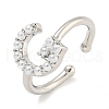 Rack Plating Brass Open Cuff Rings for Women RJEW-F162-01P-G-1