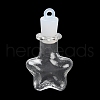 Clear Glass Wishing Bottle Pendants GLAA-A010-01D-1