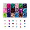 18 Colors Spray Painted Crackle Glass Beads CCG-JP0001-02B-1