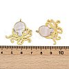 304 Stainless Steel Pave Natural Shell Pendants STAS-L290-29G-3