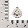Non-Tarnish 201 Stainless Steel Charms STAS-E217-06P-3