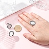Vintage Adjustable Iron Finger Ring Components Alloy Cabochon Bezel Settings PALLOY-Q300-25AS-NR-2