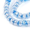 Luminous Handmade Silver Foil Glass Beads Strands FOIL-N029-02B-08-4