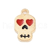 Halloween Theme Light Gold Plated Alloy Enamel Pendants ENAM-M219-14KCG-04-1