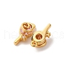 Brass Micro Pave Cubic Zirconia Pendants KK-K382-25G-02-2