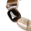 Natural Striped Agate/Banded Agate Beads Strands G-B137-B01-01C-4