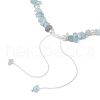 Natural & Synthetic Mixed Gemstone Chip & Imitaton Round Pearl Beaded Adjustable Necklaces NJEW-JN05227-7