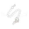 Rack Plating Brass Ends with Chain and Lobster Claw Clasps KK-F873-06S-1