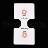 Folding Flower Pattern Paper Jewlery Display Cards for Necklaces CDIS-T004-22-1