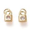 Brass Cubic Zirconia Charms ZIRC-L098-013G-1