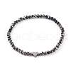 Electroplate Faceted Round Glass Beaded Bracelets BJEW-JB06125-03-1
