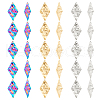 DICOSMETIC 30Pcs 3 Colors 304 Stainless Steel Pendant STAS-DC0012-44-1