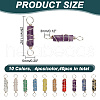 40Pcs 10 Styles Natural Mixed Gemstone Copper Wire Wrapped Column Connector Charms PALLOY-HY00040-2