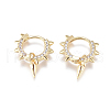 Punk Style Brass Huggie Hoop Earrings X-EJEW-L231-24G-1
