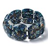 Dyed Natural Imperial Jasper & Synthetic Opal Stretch Bracelets BJEW-G702-05A-1