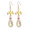Alloy Glass Earrings EJEW-MZ00313-3
