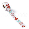 4 Patterns Christmas Round Dot Self Adhesive Paper Stickers Roll X-DIY-A042-03A-3