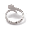 Non-Tarnish 304 Stainless Steel Snake Open Cuff Rings for Women RJEW-G285-59P-3