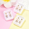 Heart Glass Ear Fake Plugs EJEW-H105-25G-C-4