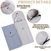Beebeecraft 3 Sets 3 Colors Rectangle Velvet Single Watch Storage Bags ABAG-BBC0001-11-6
