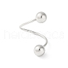Non-Tarnish 304 Stainless Steel Round Open Cuff Rings RJEW-S418-06P-2
