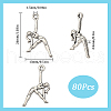 SUNNYCLUE 80PCS Tibetan Style Alloy Pendants PALLOY-SC0004-27-2