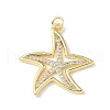 Brass Micro Pave Cubic Zirconia Pendants KK-C104-18G-1