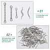 DICOSMETIC 150Pcs 5 Styles 304 Stainless Steel Connector Charms STAS-DC0016-22-4