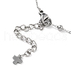 304 Stainless Steel Round Ball Cable Chain Bracelet Making AJEW-JB01331-02-4
