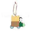 Christmas Car Handmade Polymer Clay Pendant Decorations HJEW-P017-03F-3