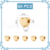Unicraftale 60Pcs Brass Beads KK-UN0002-33-3