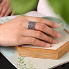 Ethnic Style Adjustable 925 Sterling Silver Finger Rings for Women FS-WG30C75-01-4