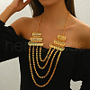 Luxurious Brass and Iron Tassel Bib Necklaces for Women's Formal Events HP0858-2