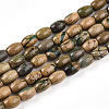 Natural Verdite Stone Beads Strands G-N346-02A-06-2