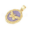 Brass Enamel Pendants KK-U068-09G-02-2