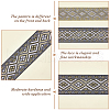Polyester Jacquard Rhombus Ribbons OCOR-WH0082-141B-5