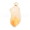 Natural Citrine Pendants PALLOY-JF01048-04-2