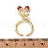 Brass Micro Pave Cubic Zirconia Open Cuff Rings for Women RJEW-U057-18G-01-5