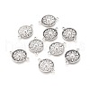 Flat Round Tibetan Style Alloy Links connectors X-TIBEP-R345-11AS-RS-1