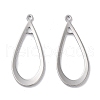 Brass 2-Loop Link Pendants KK-E107-07P-1
