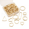Craftdady 60Pcs 10 Styles Alloy Linking Rings FIND-CD0001-15-4