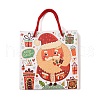 Christmas Santa Claus Print Paper Gift Bags with Nylon Cord Handle CARB-K003-01A-02-2