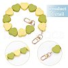 Gorgecraft 2Pcs 2 Colors Heart Acrylic Bead Bag Straps DIY-GF0006-68-4