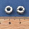 Brass Micro Pave Clear Cubic Zirconia Beads KK-R216-20S-3