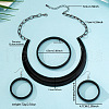 Ring Alloy Necklace & Dangle Earring & Bangle Sets FS-WG0F4B5-01-5
