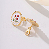 Oval Alloy Clip-on Earrings JF4361-1-2