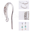 Beebeecraft 8Pcs 2 Style Brass Micro Pave Cubic Zirconia Hoop Earrings KK-BBC0001-40-4