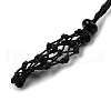 Adjustable Braided Waxed Polyester Cord Macrame Pouch Necklace Making NJEW-TAC0008-03-4